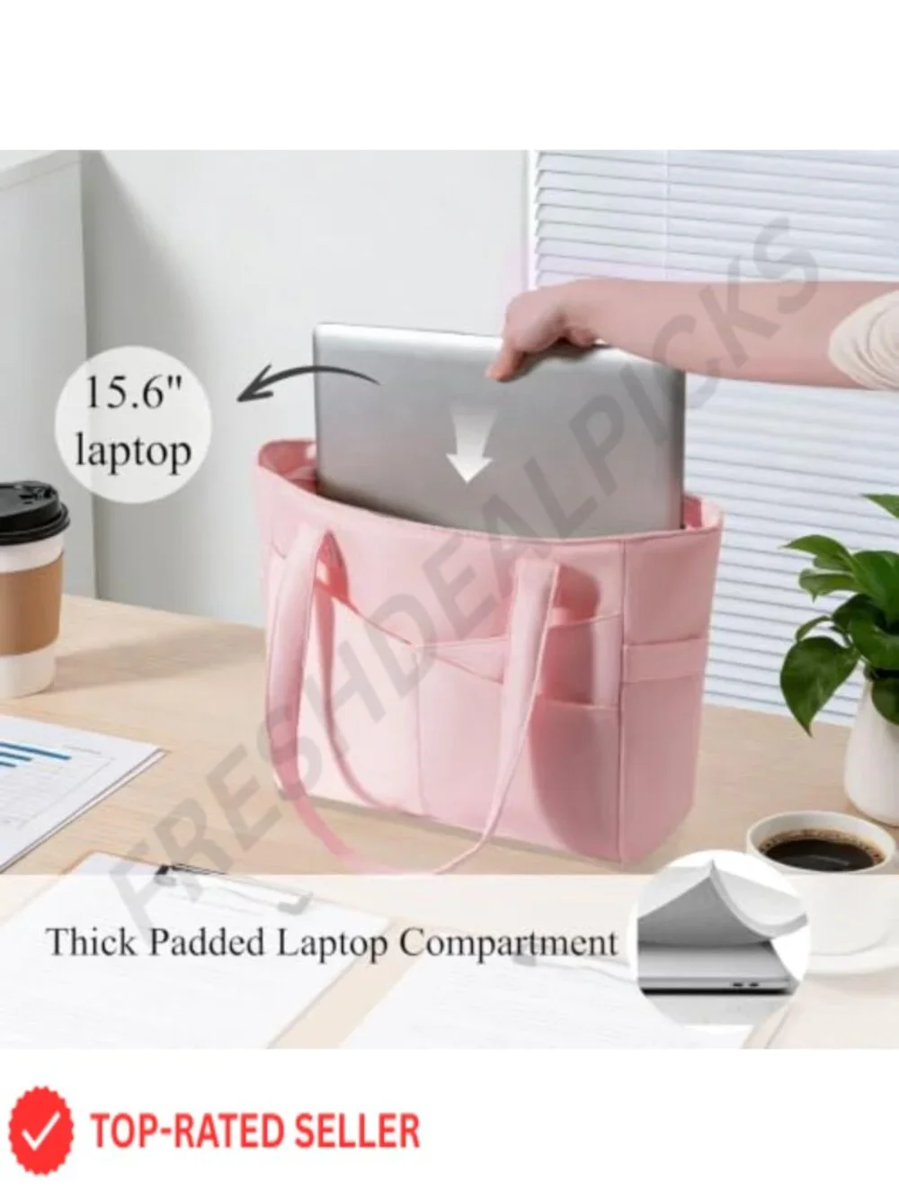 Nylon Work Tote Bag Women Laptop Tote 15.6 Inch Travel Office Nurse Bag